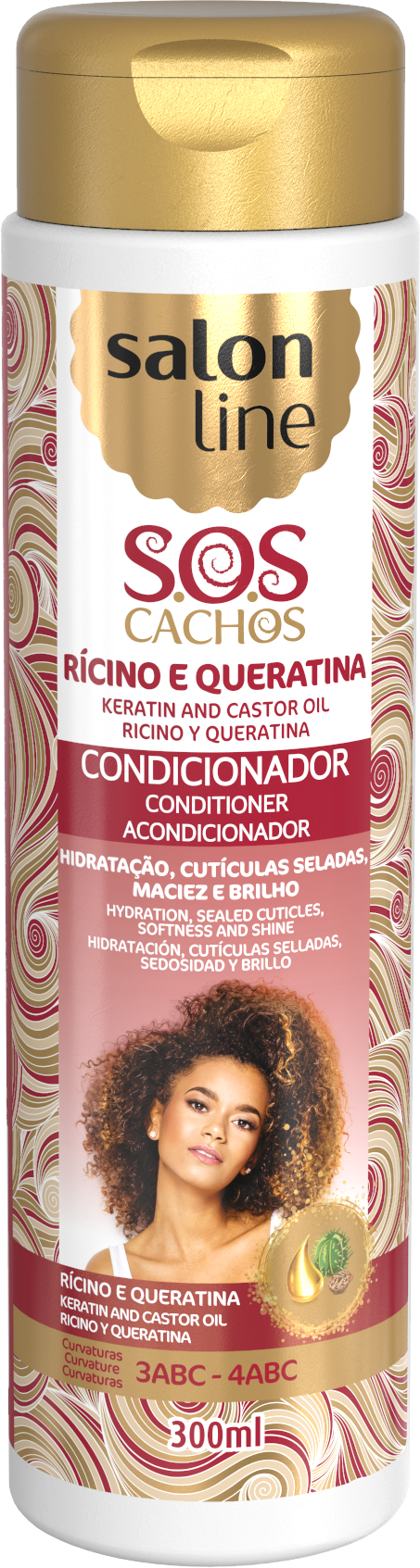 Salon Line S.O.S Cachos Keratin and Castor Oil Conditioner 300ml Salon Line