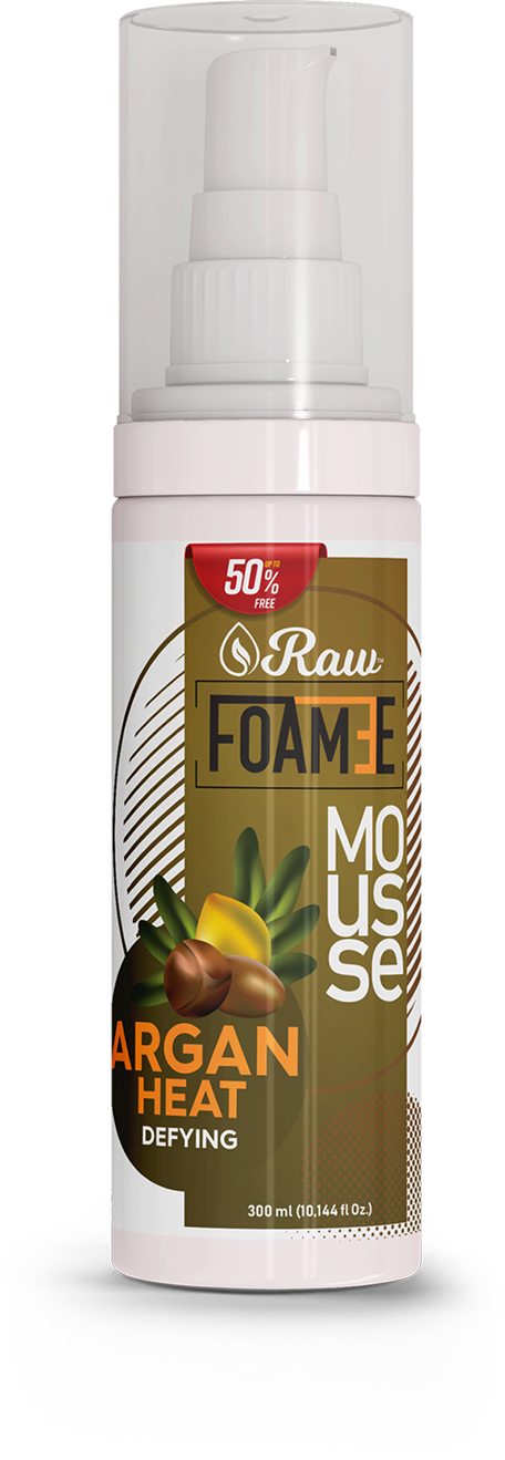Raw Foamee Argan Heat Defying Mousse 300ml Raw Foamee