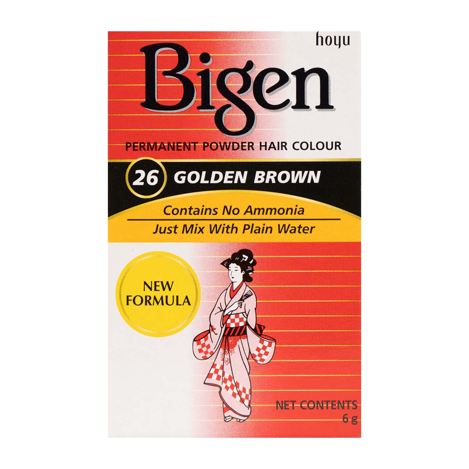 Bigen Hair Colour Golden Brown 26 Permanent Powder - Haarfarbe Goldbraun 6g Bigen