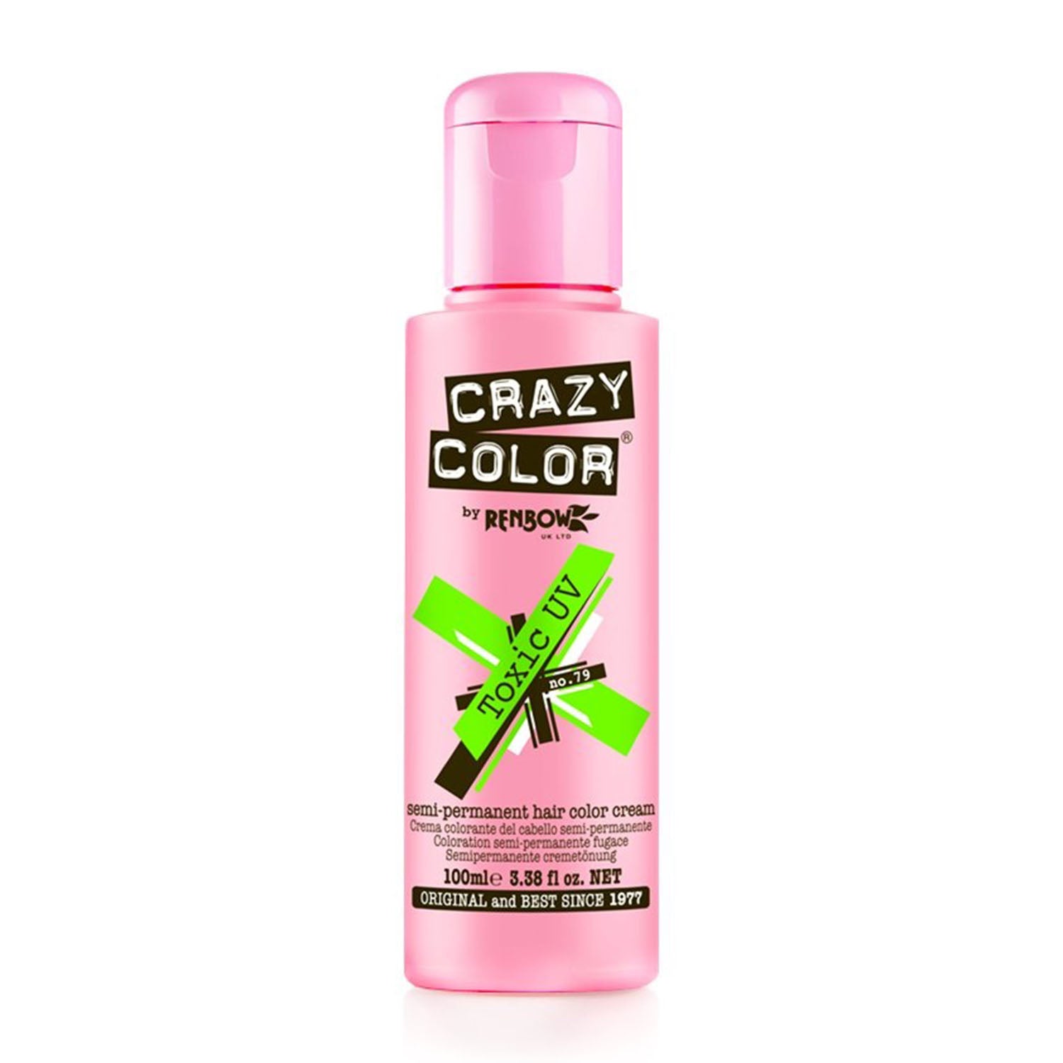 Crazy Color Semi Permanent Hair Dye Cream 79 Toxic UV 100ml Crazy Color
