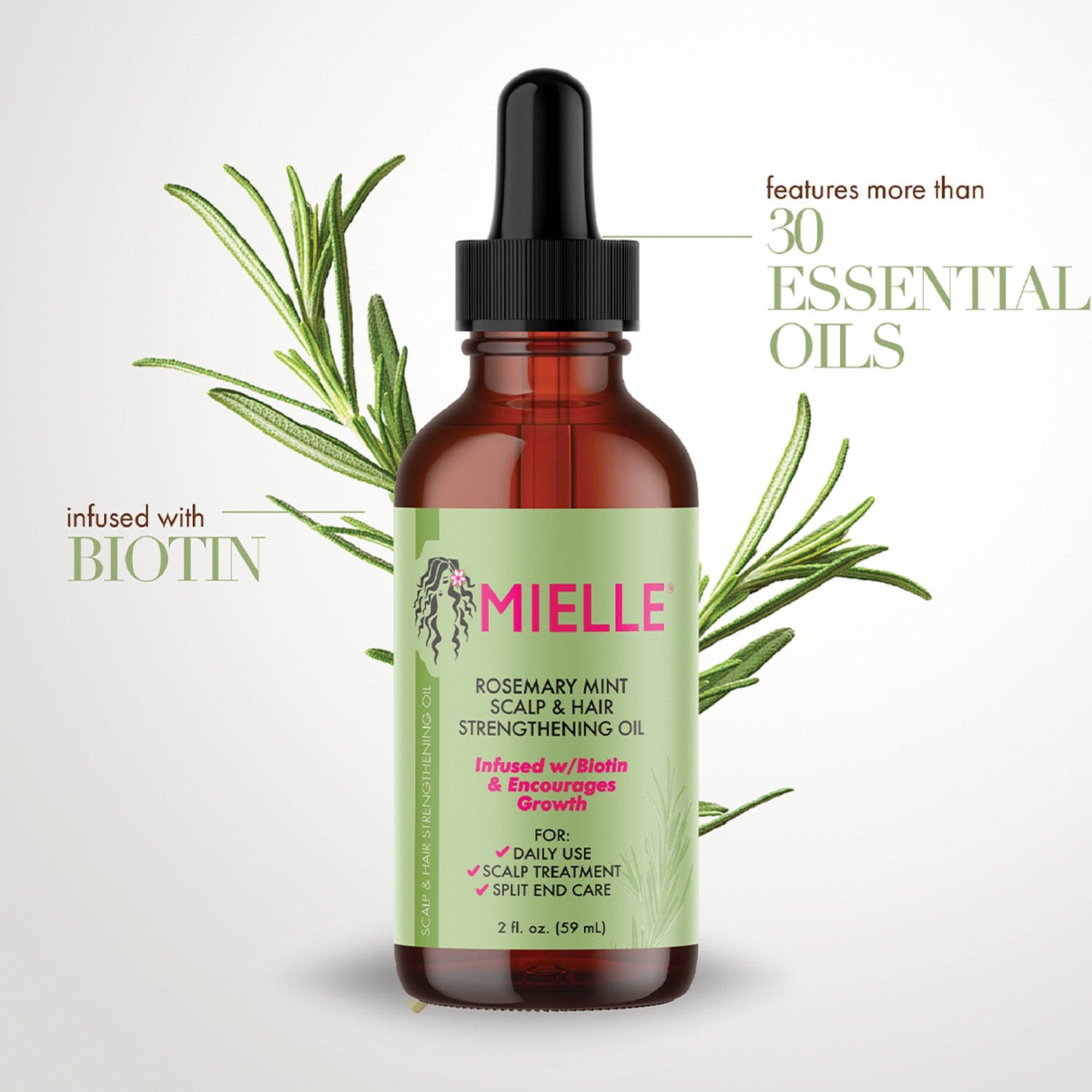 Mielle Rosemary Mint Scalp & Hair Strengthening Oil 59ml Mielle Organics
