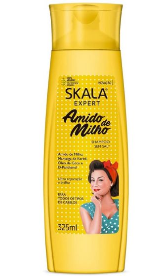 Skala Amido de Milho Corn Starch Shampoo 325ml Skala
