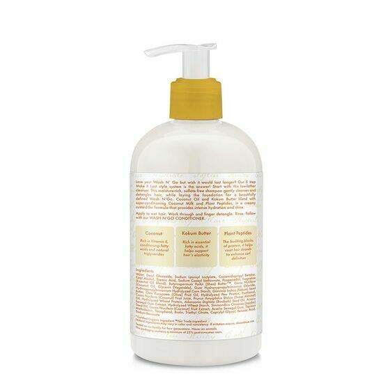 Shea Moisture Coconut Custard Make It Last Wash N' Go Shampoo 384ml Shea Moisture