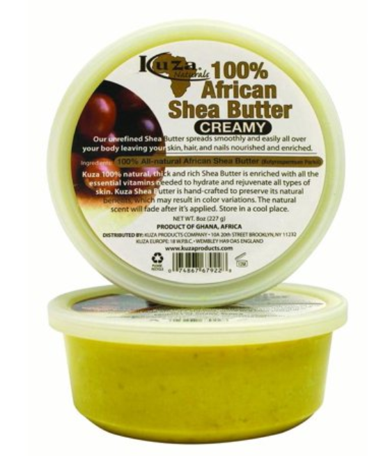 Kuza Naturals 100% African SheaButter Creamy - Yellow 8 Oz 227g Kuza