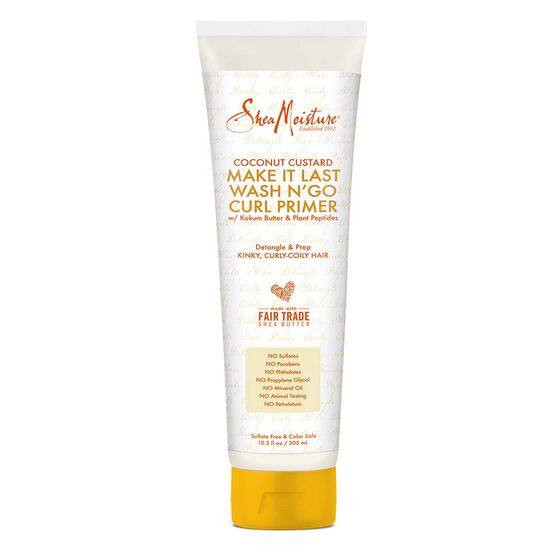 Shea Moisture Coconut Custard Make It Last Wash N' Go Curl Primer 305ml Shea Moisture