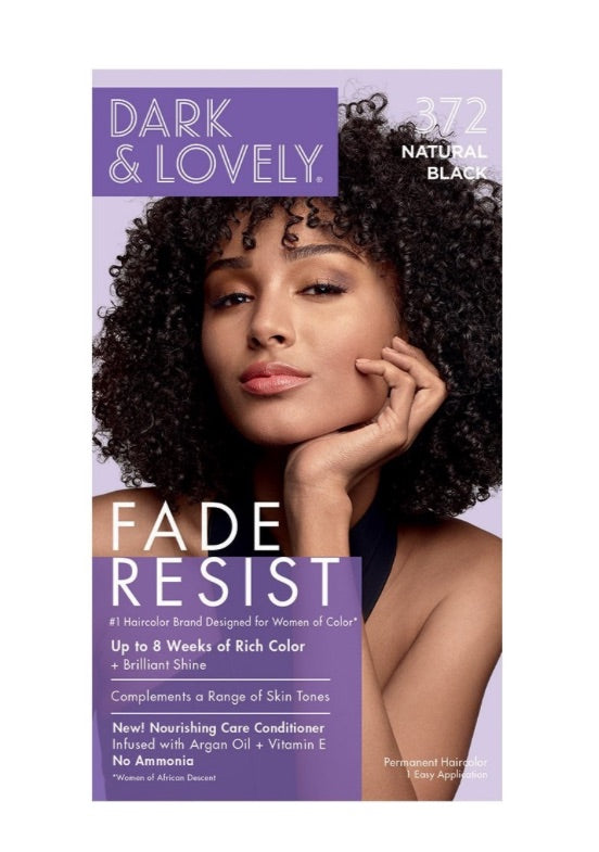 Dark and Lovely Fade-Resistant Hair Color 372 Natural Black - Haarfarbe Dark and Lovely