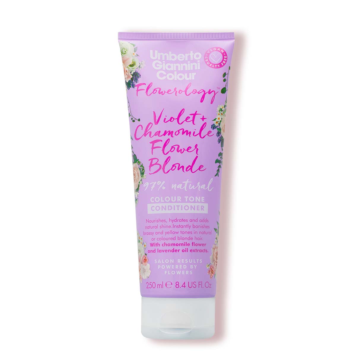 Umberto Giannini Flowerology Violet + Chamomile Flower Vegan Blonde Conditioner 250ml Umberto Giannini