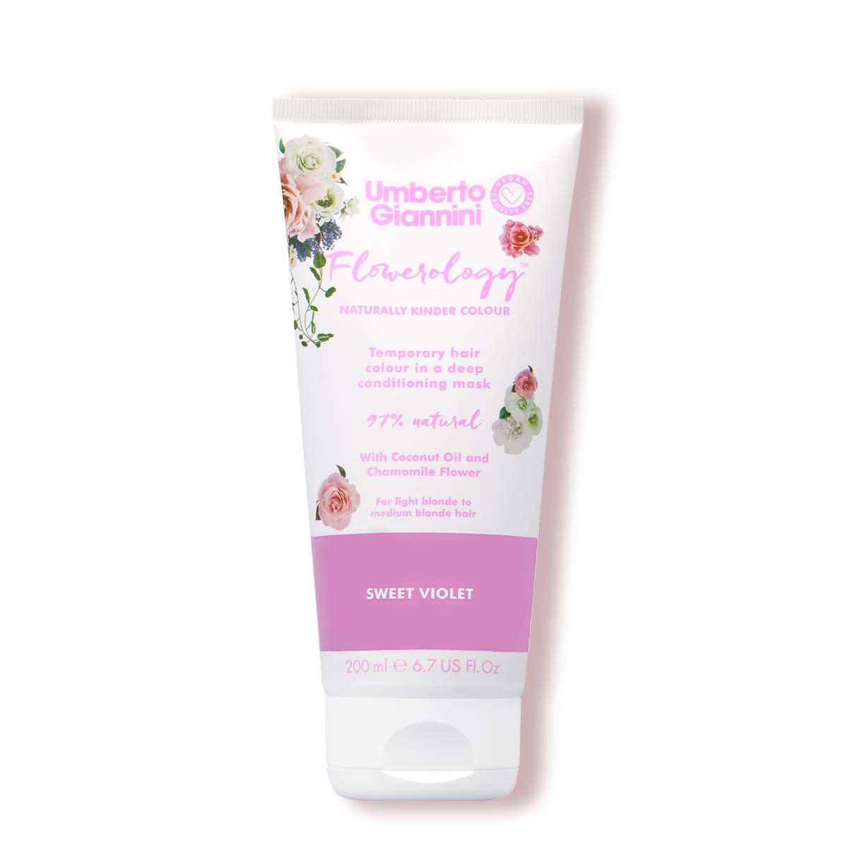 Umberto Giannini Flowerology Temporary Colour Mask – Sweet Violet 200ml Umberto Giannini