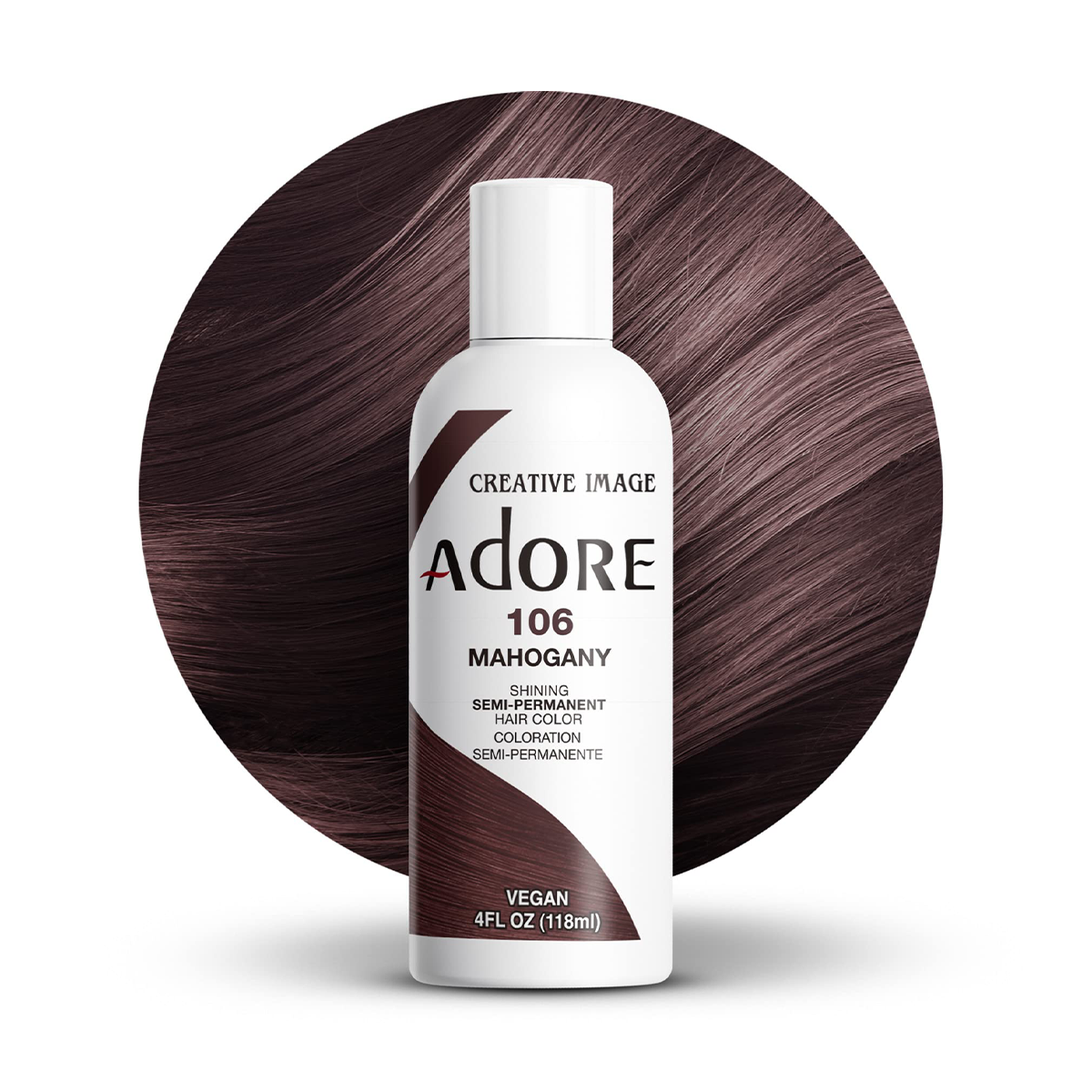 Adore Creative Image Semi Permanent Hair Color 106 Mahogany 118ml Adore