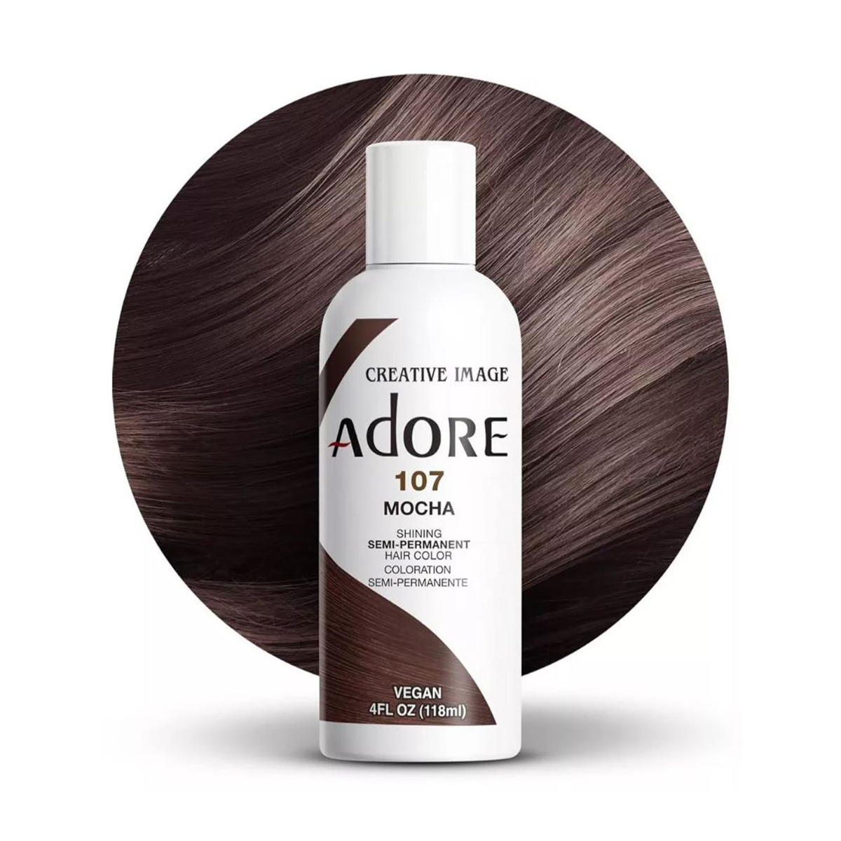 Adore Creative Image Semi Permanent Hair Color 107 Mocha 118ml Adore