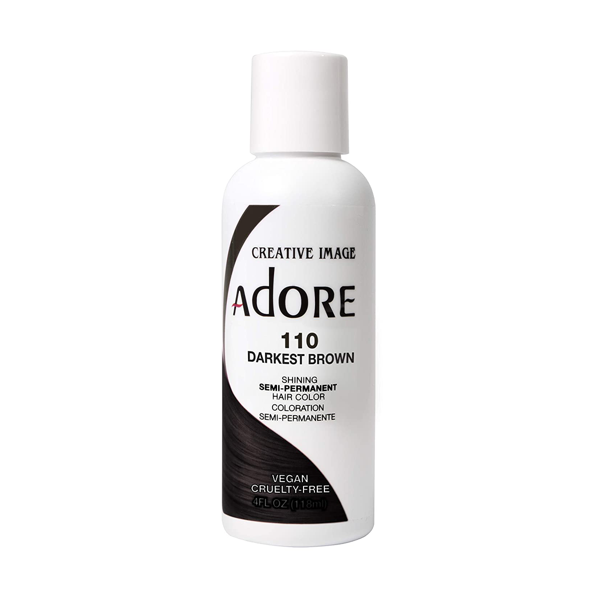 Adore Creative Image Semi Permanent Hair Color 110 Darkest Brown 118ml Adore