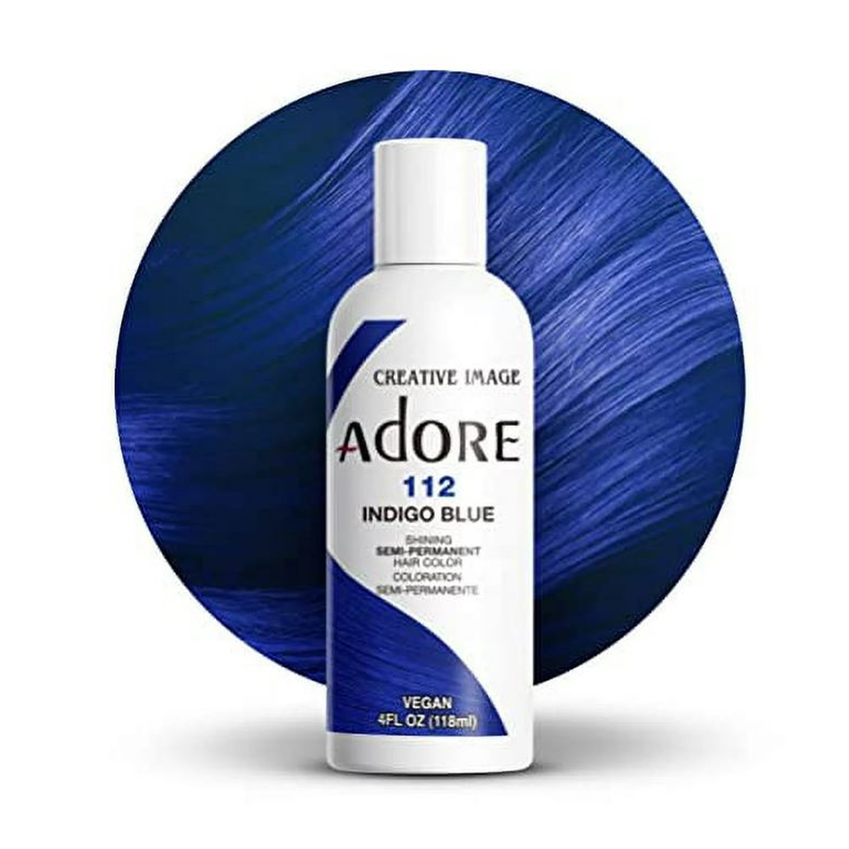 Adore Creative Image Semi Permanent Hair Color 112 Indigo Blue 118ml Adore