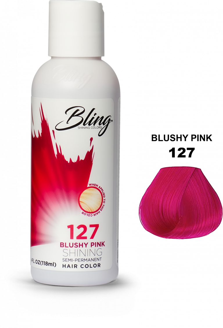 Bling Shining Semi Permanent Hair Color 127 Blushy Pink 118ml Bling