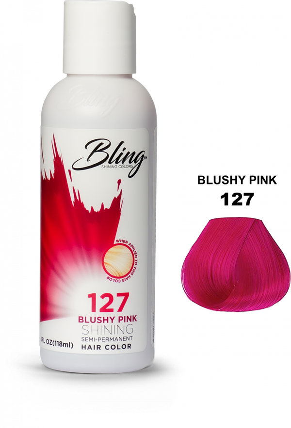 Bling Shining Semi Permanent Hair Color 127 Blushy Pink 118ml Bling