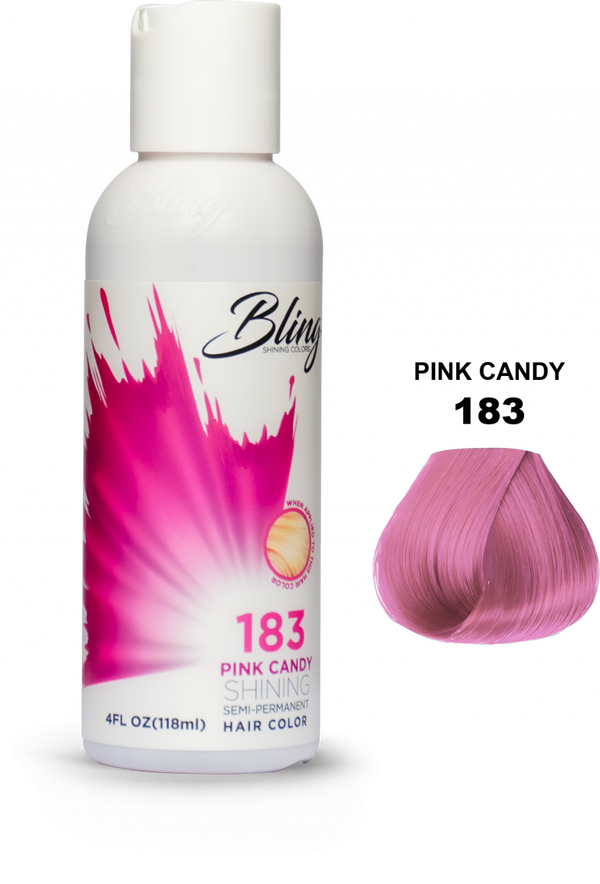 Bling Shining Semi Permanent Hair Color 183 Pink Candy 118ml Bling