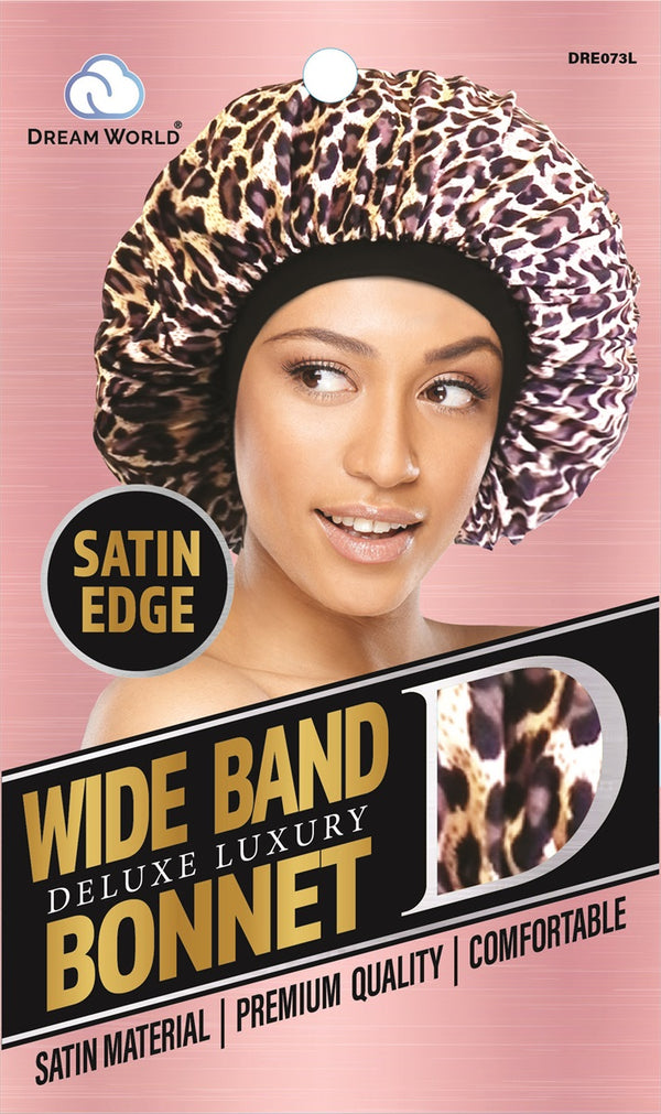 Dream World Satin Edge Wide Band Deluxe Luxury Bonnet DRE073L Dream World