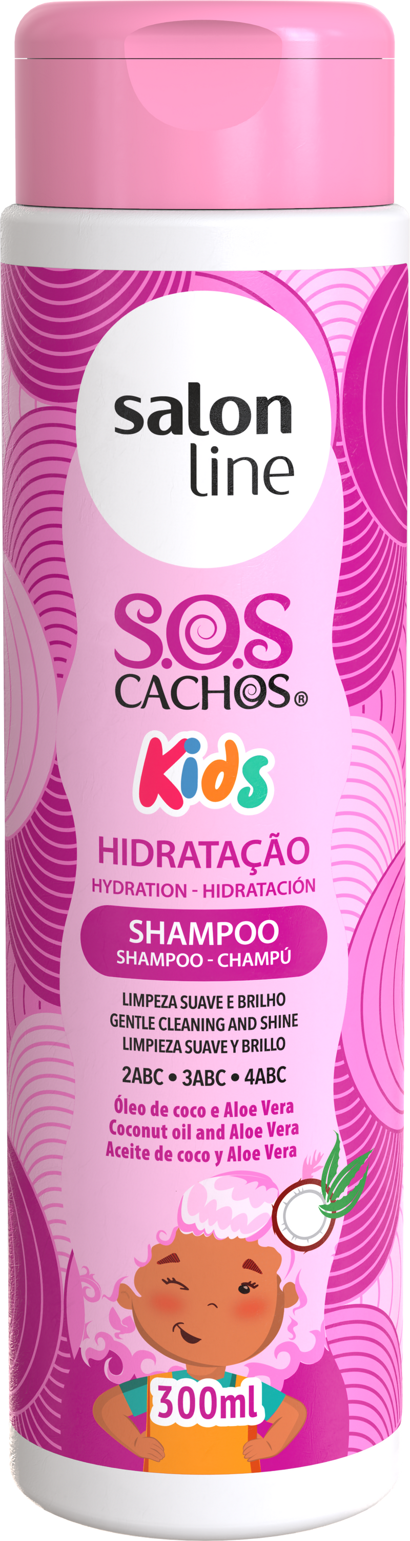 Salon Line S.O.S Cachos Kids Coconut and Aloe Vera Oil Hydration Shampoo 300ml Salon Line