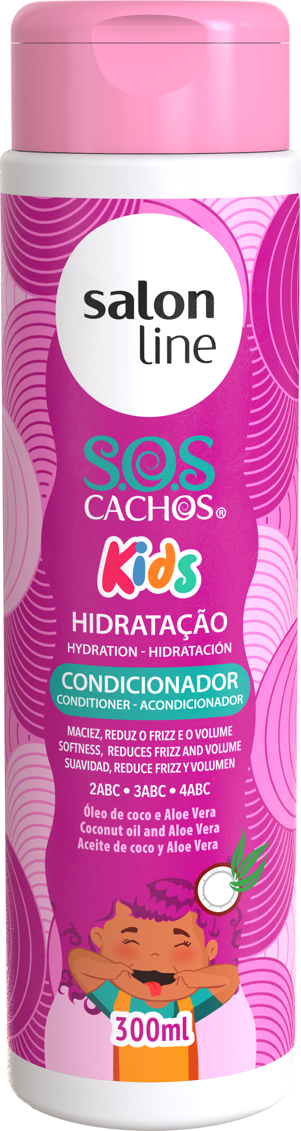 Salon Line S.O.S Cachos Kids Coconut and Aloe Vera Oil Hydration Conditioner 300ml Salon Line
