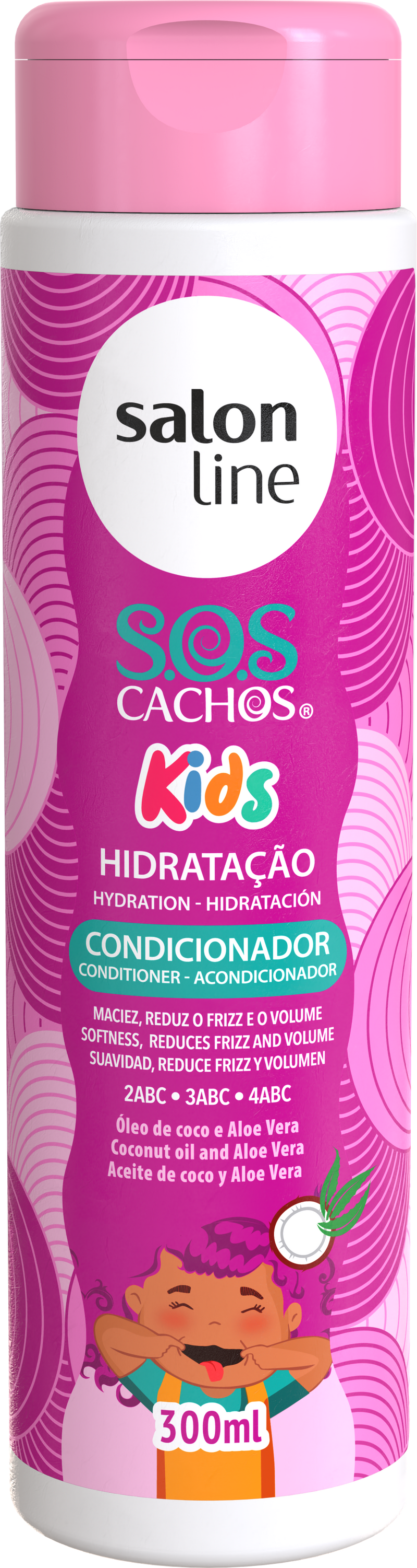 Salon Line S.O.S Cachos Kids Coconut and Aloe Vera Oil Hydration Conditioner 300ml Salon Line