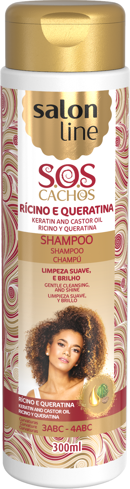 Salon Line S.O.S Cachos Keratin and Castor Oil Shampoo 300ml Salon Line