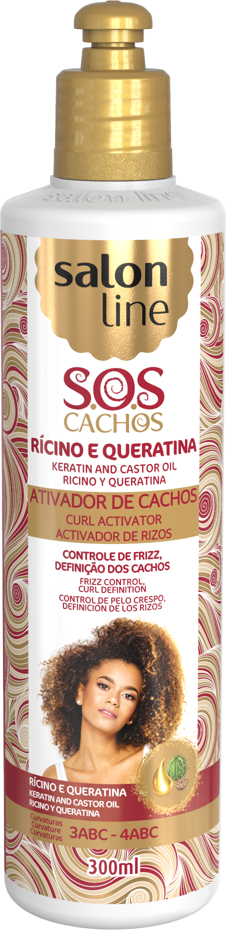 Salon Line S.O.S Cachos Keratin and Castor Oil Curl Activator 300ml Salon Line