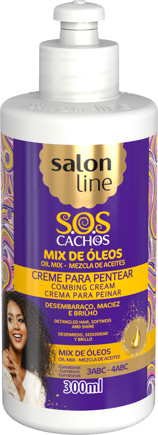 Salon Line S.O.S Cachos Oil Mix Leave In Combing Cream 300ml Salon Line