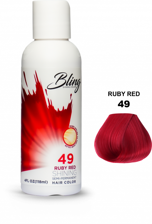 Bling Shining Semi Permanent Hair Color 49 Ruby Red 118ml Bling