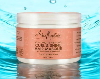 Shea Moisture Coconut & Hibiscus Curl & Shine Hair Treatment Masque 340g Shea Moisture