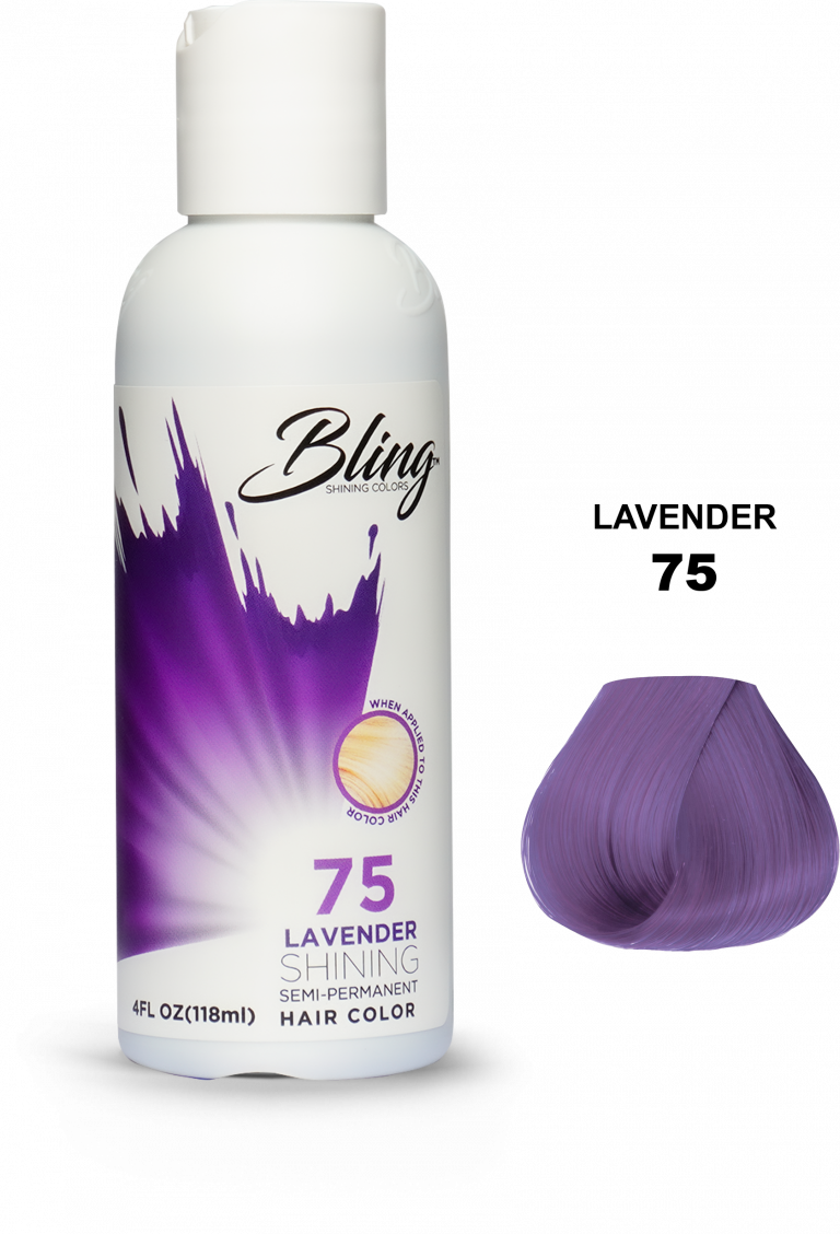 Bling Shining Semi Permanent Hair Color 75 Lavender 118ml Bling