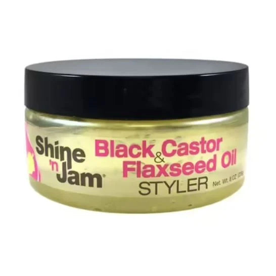 Ampro Shine'n Jam Black Castor & Flaxseed Oil Styler 226g Ampro Shine'n Jam