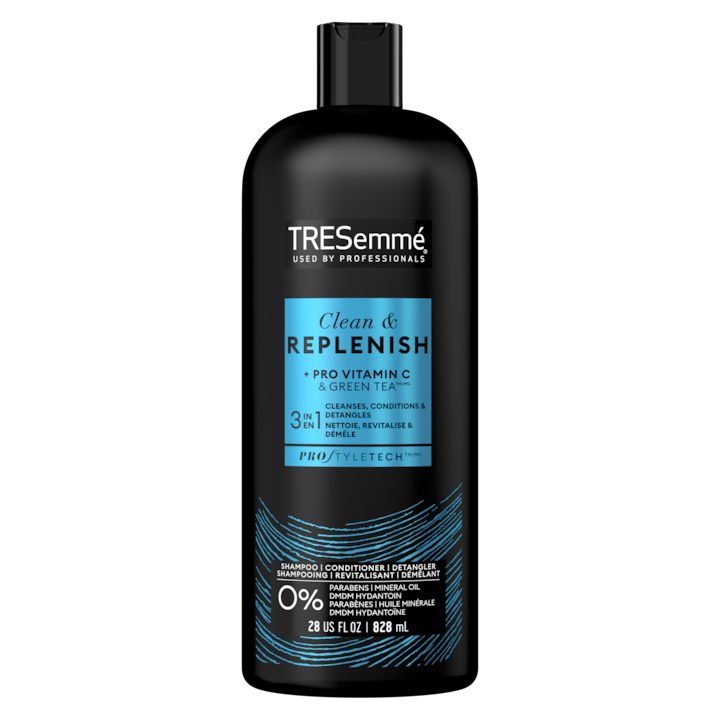 TRESemme Clean & Replenish 3-in-1 Shampoo, Conditioner, Detangler 828ml Tresemme