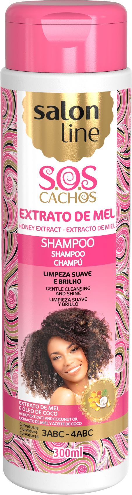 Salon Line S.O.S Cachos Honey Extract Shampoo 300ml Salon Line