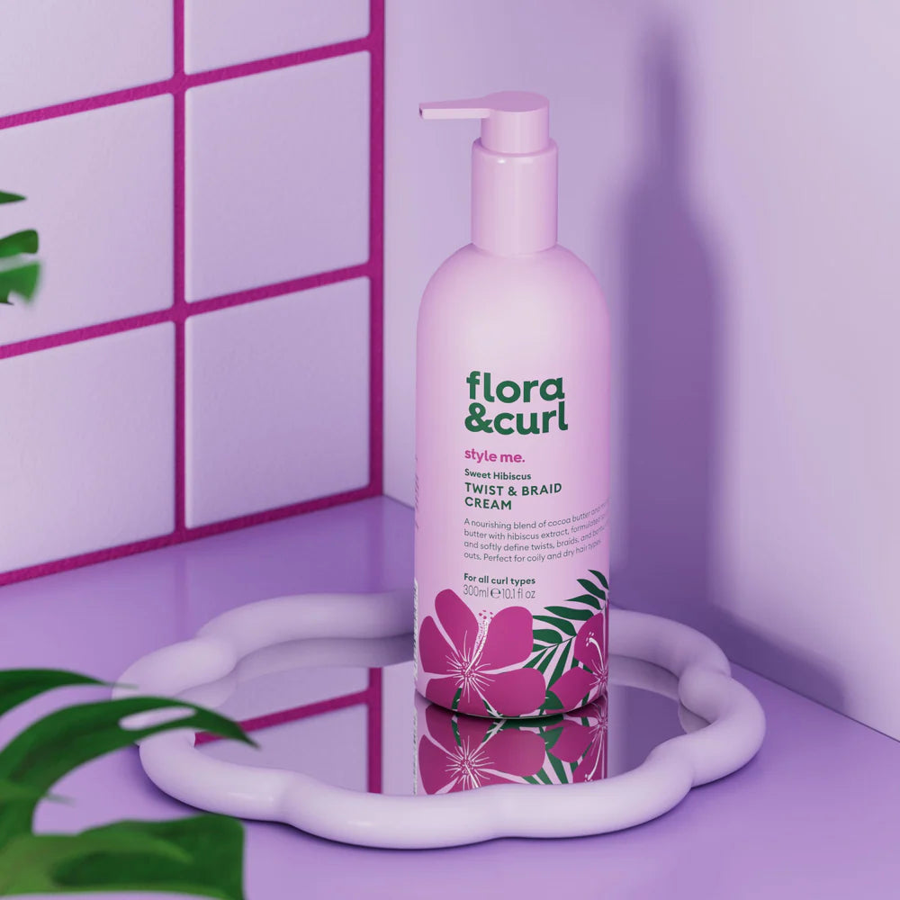 Flora & Curl Sweet Hibiscus Twist & Braid Cream 300ml Flora & Curl