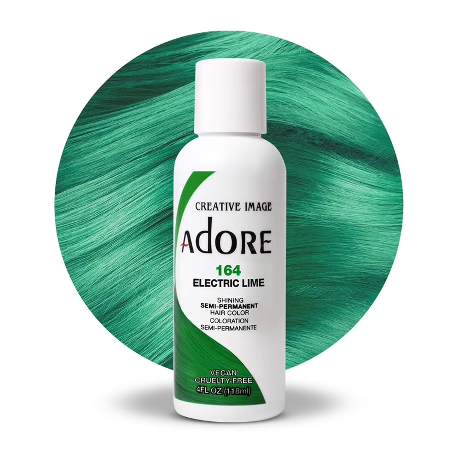 Adore Creative Image Semi Permanent Hair Color 164 Electric Lime 118ml Adore