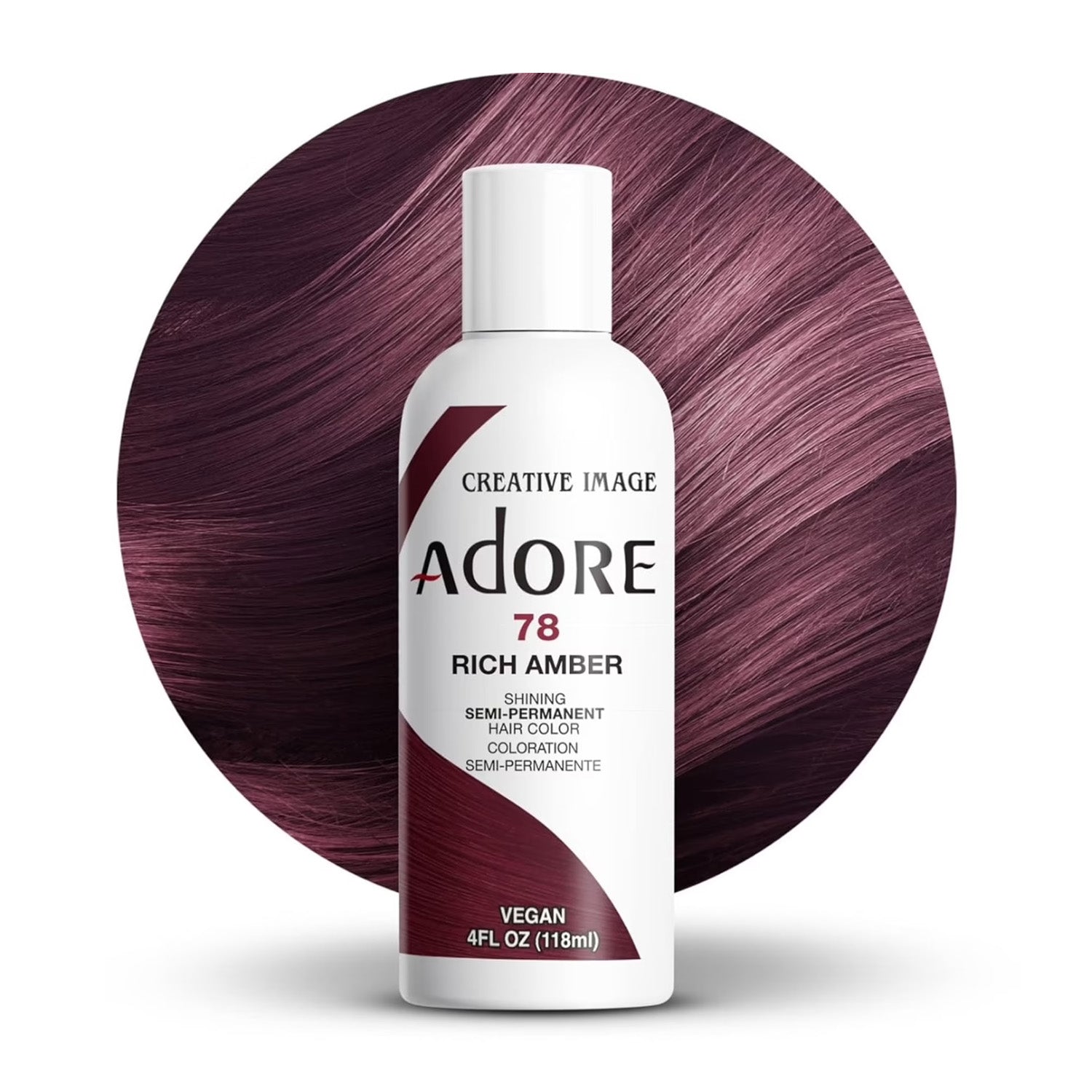 Adore Creative Image Semi Permanent Hair Color 78 Rich Amber 118ml Adore