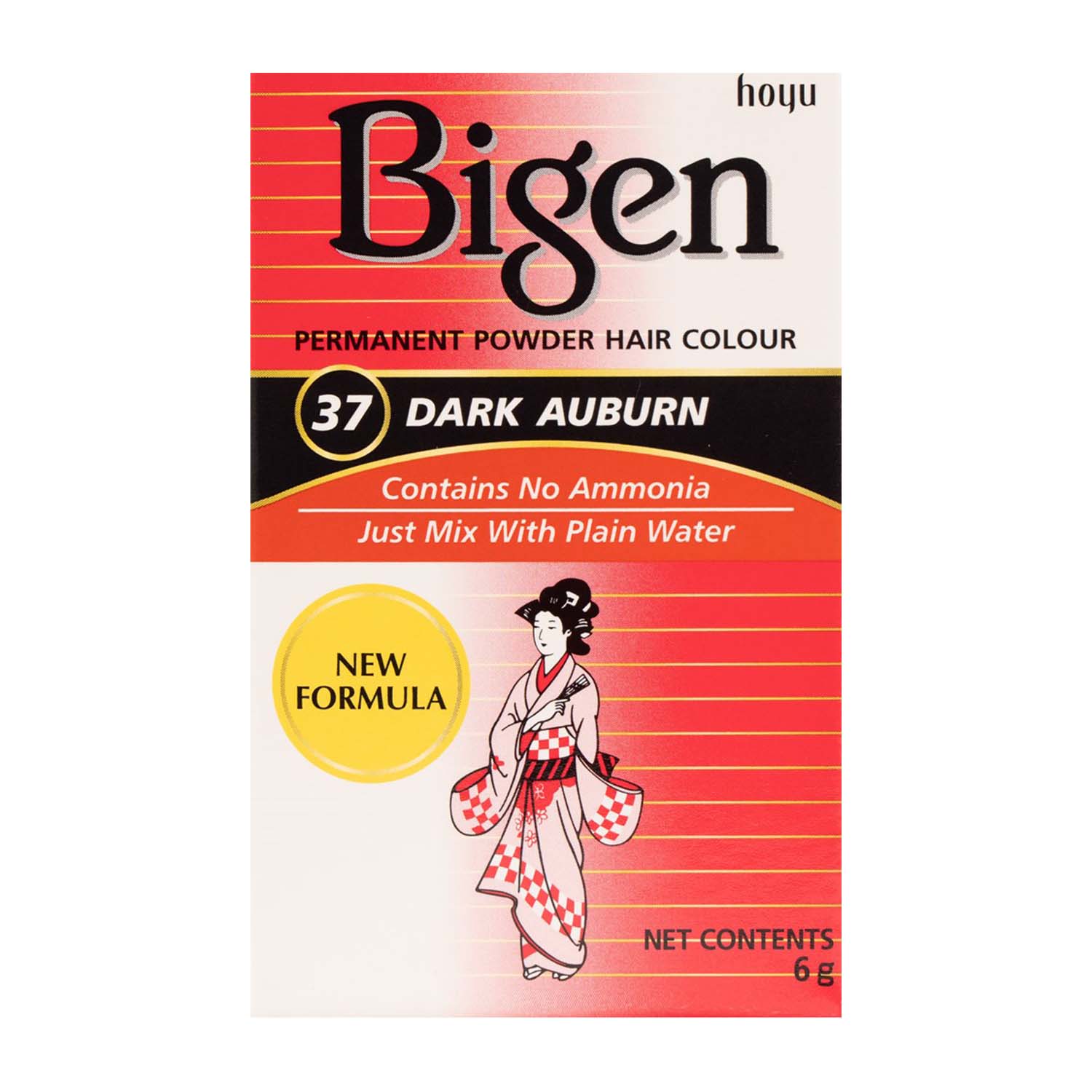 Bigen Hair Colour Dark Auburn 37 Permanent Powder - Permanente Haarfarbe 6g Bigen