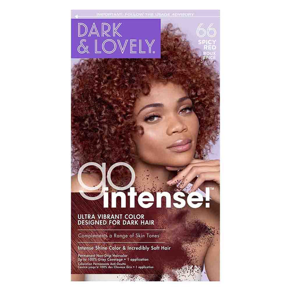 Dark and Lovely Hair Color Go Intense #66 Spicy Red Ultra Vibrant Color Dark and Lovely