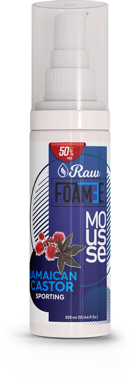 Raw Foamee Jamaican Castor Sporting Mousse 300ml Raw Foamee