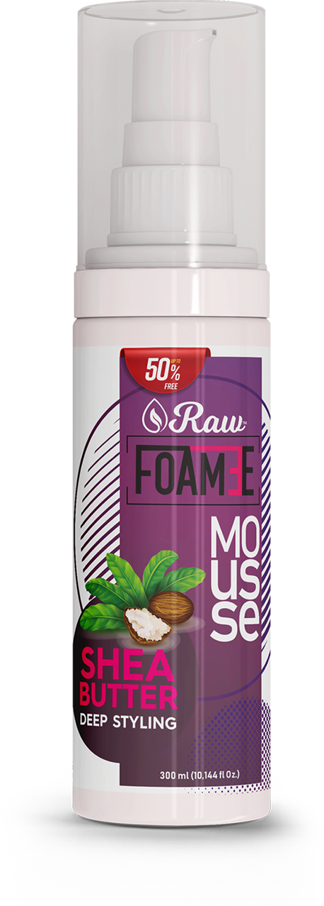 Raw Foamee Shea Butter Deep Styling Mousse 300ml Raw Foamee