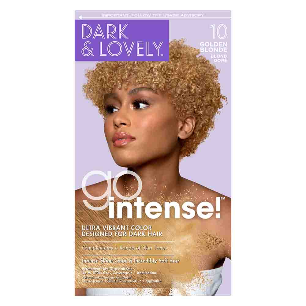 Dark and Lovely Hair Color Go Intense #10 Golden Blonde Ultra Vibrant Color Dark and Lovely