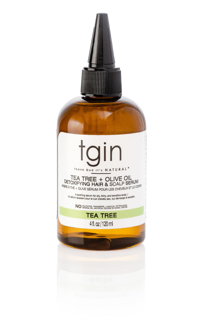 TGIN Tea Tree + Olive Oil Detoxifying Hair & Scalp Serum 120ml TGIN