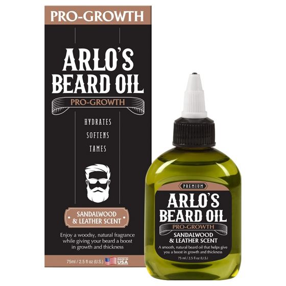Arlo's Pro Growth Beard Oil - Sandalwood & Leather 75ml Arlo`s