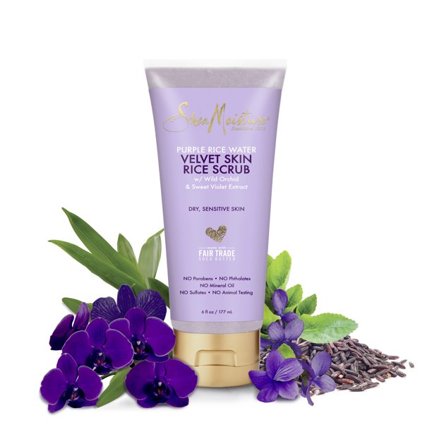 Shea Moisture Purple Rice Water Velvet Skin Rice Scrub 177ml Shea Moisture