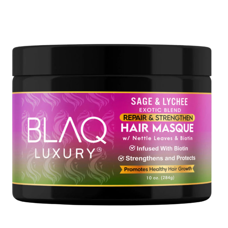 Blaq Luxury Sage & Lychee Repair and Strengthen Hair Masque 355ml Blaq Luxury
