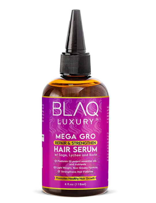 Blaq Luxury Sage & Lychee Mega Gro Repair & Strengthen Hair Serum 118ml Blaq Luxury