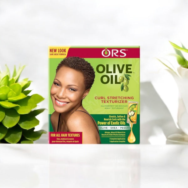 ORS OLIVE OIL CURL STRETCHING TEXTURIZER KIT WITH THE POWER OF EXOTIC OILS ORS