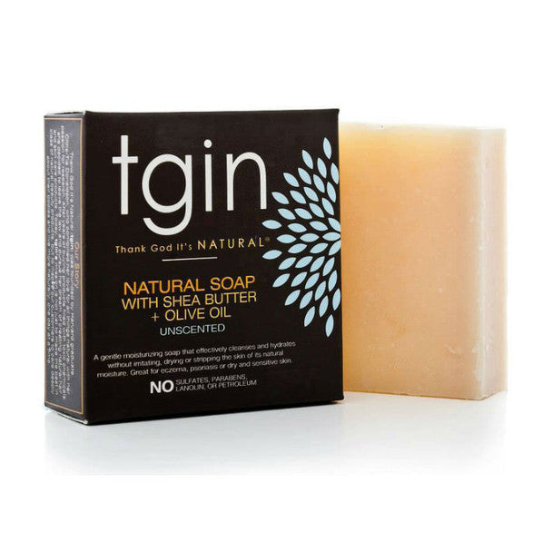 TGIN Natural Soap with Shea Butter + Olive Oil Unscented 4oz TGIN