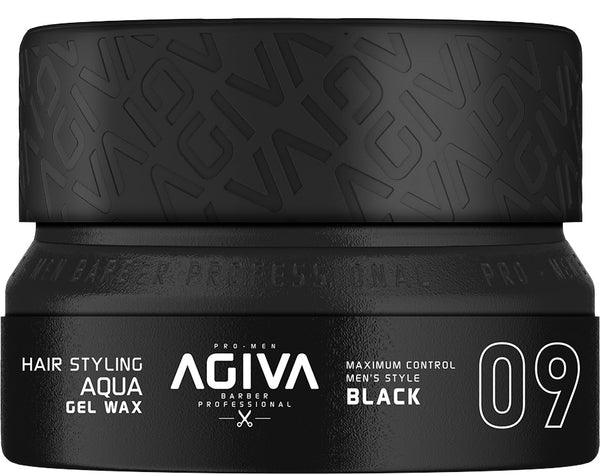 Agiva Hair Styling Gel Wax Maximum Control Black 09 155ml Agiva