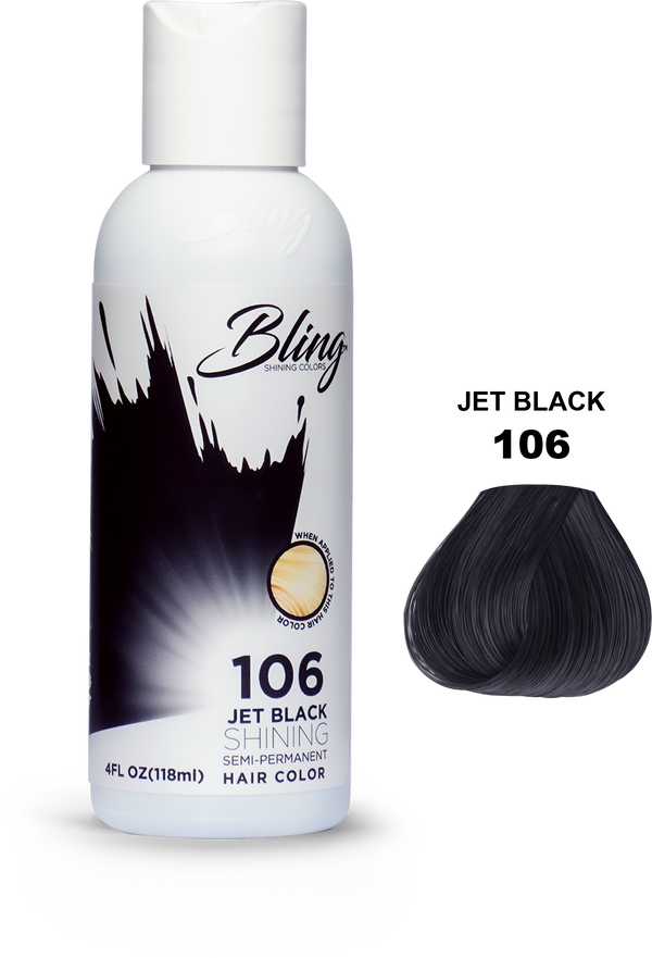 Bling Shining Semi Permanent Hair Color 106 Jet Black 118ml Bling