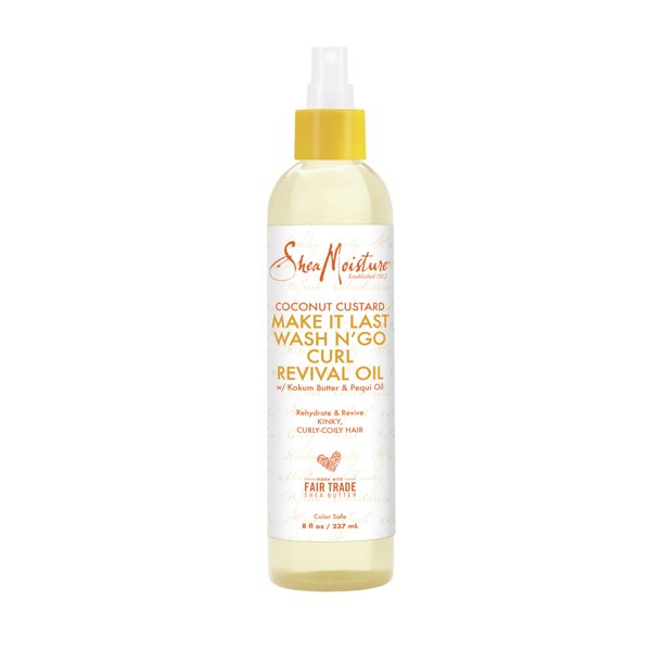 Shea Moisture Coconut Custard Make It Last Wash N' Go Curl Revival Oil 237ml Shea Moisture